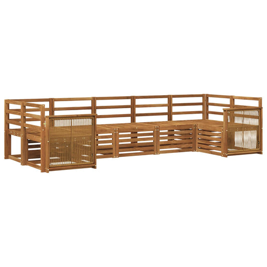vidaXL Outdoor Sofa Set 6 pcs Natural Solid Acacia Wood