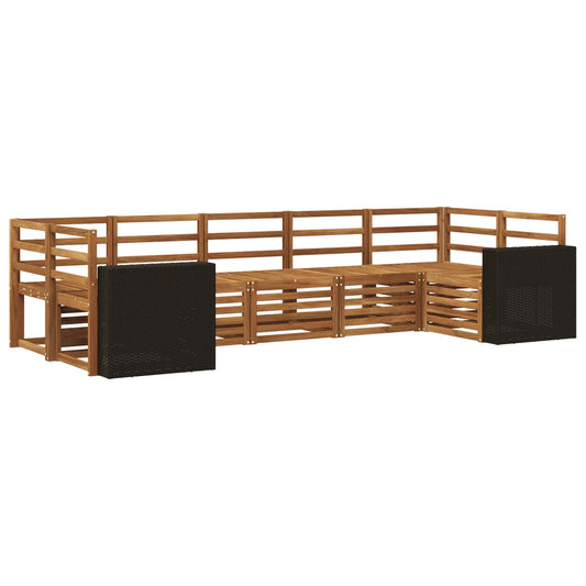 vidaXL Outdoor Sofa Set 7 pcs Natural Solid Acacia Wood