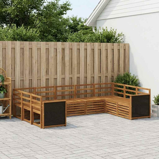 vidaXL Outdoor Sofa Set 7 pcs Natural Solid Acacia Wood
