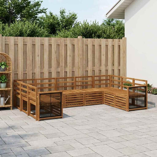 vidaXL Outdoor Sofa Set 7 pcs Natural Solid Acacia Wood