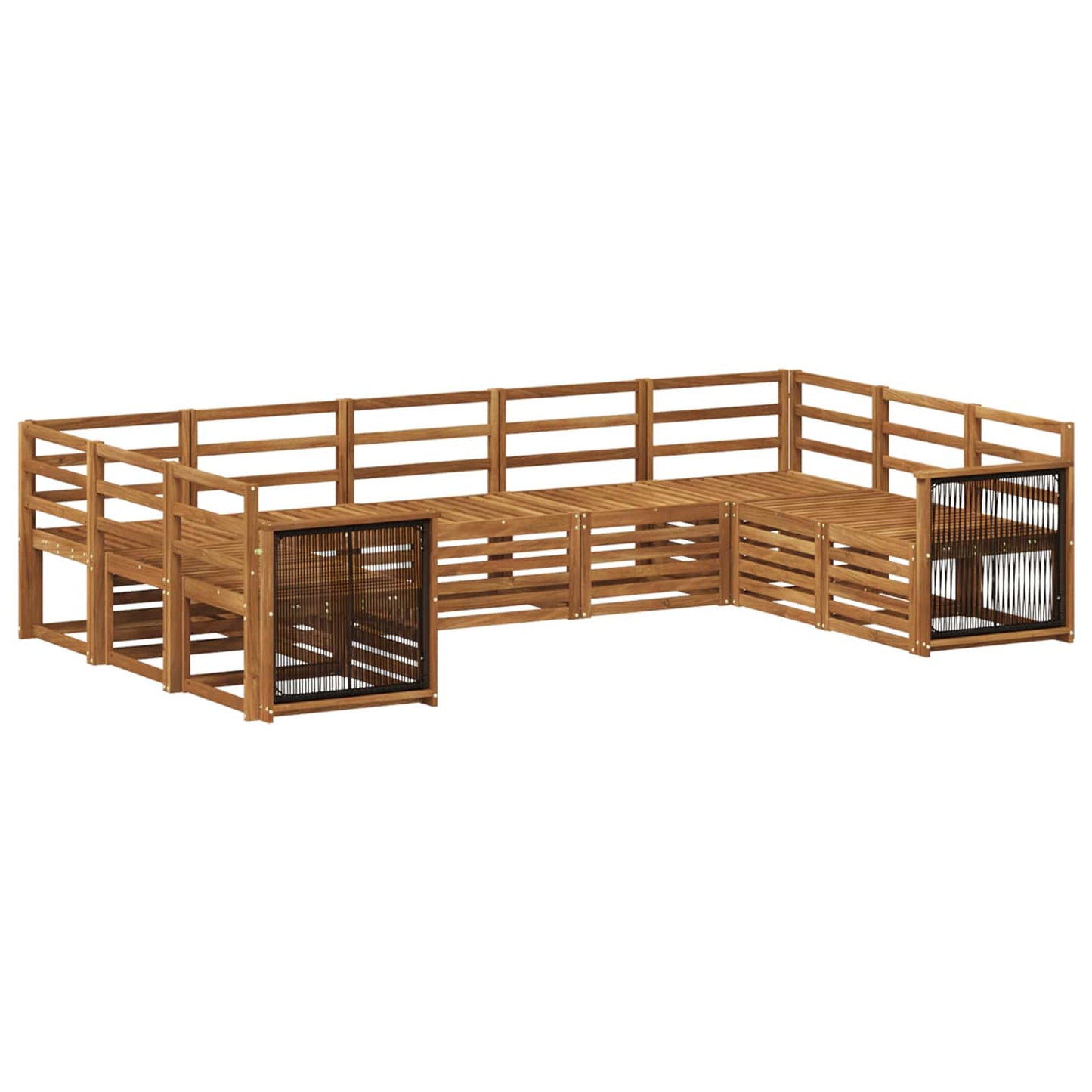 vidaXL Outdoor Sofa Set 7 pcs Natural Solid Acacia Wood