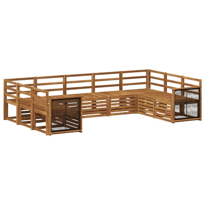 vidaXL Outdoor Sofa Set 7 pcs Natural Solid Acacia Wood