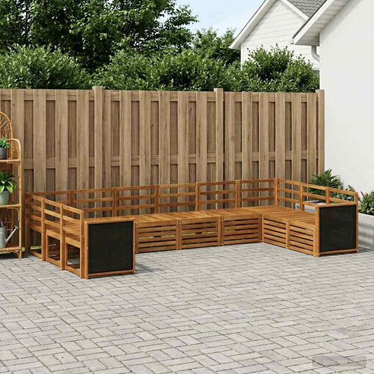 vidaXL Outdoor Sofa Set 7 pcs Natural Solid Acacia Wood