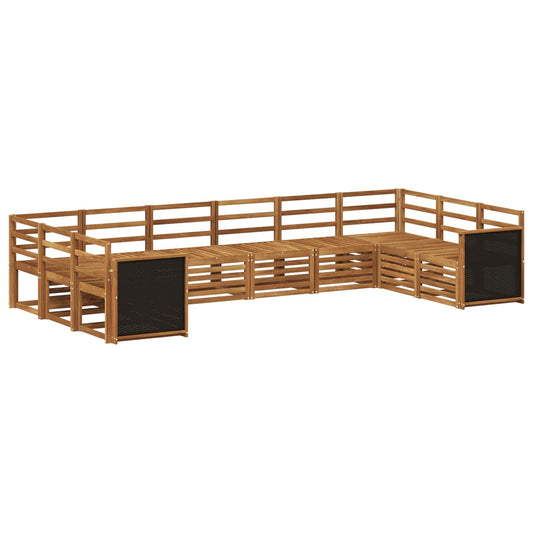 vidaXL Outdoor Sofa Set 7 pcs Natural Solid Acacia Wood