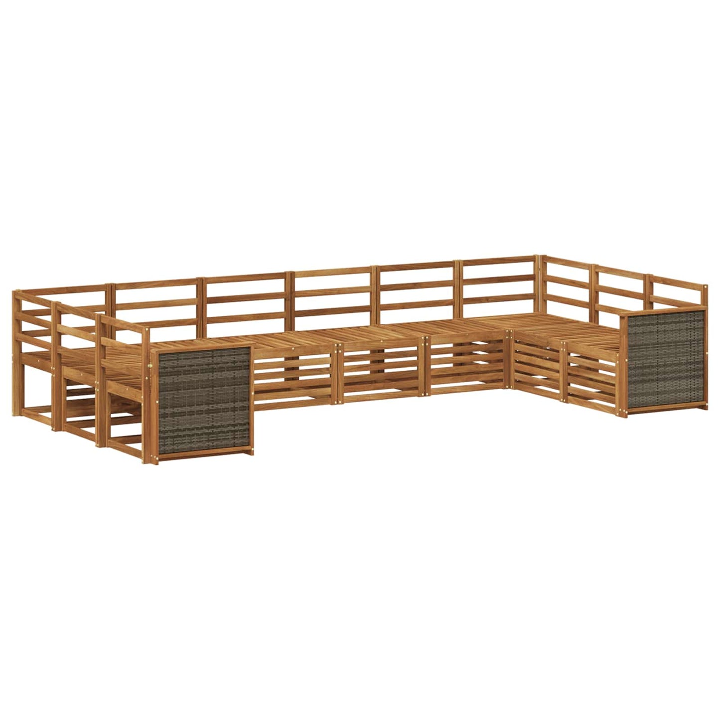 vidaXL Outdoor Sofa Set 7 pcs Natural Solid Acacia Wood