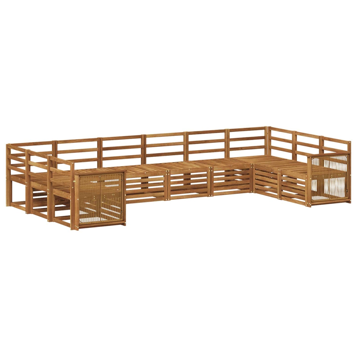 vidaXL Outdoor Sofa Set 7 pcs Natural Solid Acacia Wood