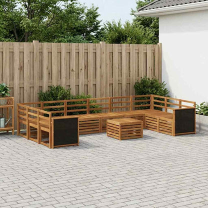 vidaXL Outdoor Sofa Set 8 pcs Natural Solid Acacia Wood