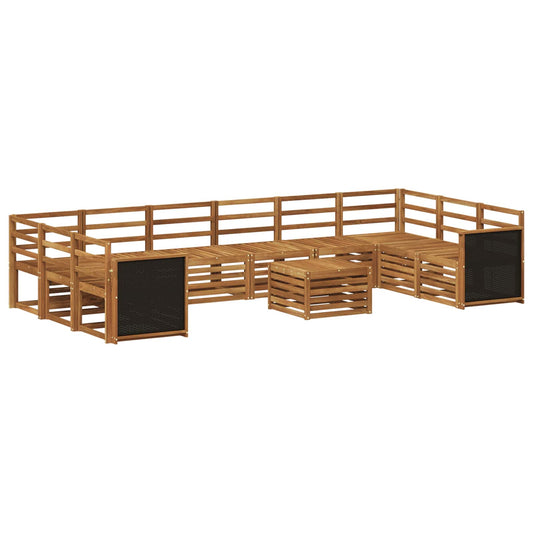 vidaXL Outdoor Sofa Set 8 pcs Natural Solid Acacia Wood