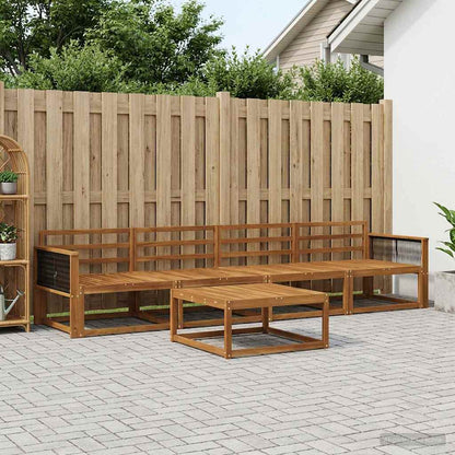 vidaXL Outdoor Sofa Set 5 pcs Natural Solid Acacia Wood