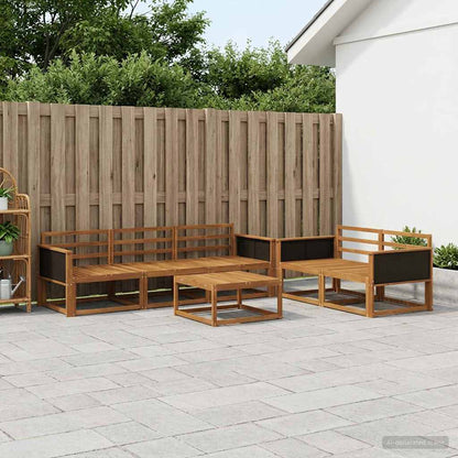 vidaXL Outdoor Sofa Set 6 pcs Natural Solid Acacia Wood