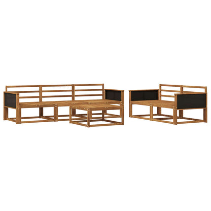 vidaXL Outdoor Sofa Set 6 pcs Natural Solid Acacia Wood