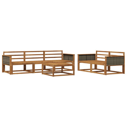 vidaXL Outdoor Sofa Set 6 pcs Natural Solid Acacia Wood