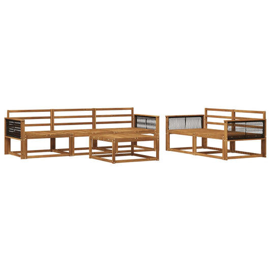 vidaXL Outdoor Sofa Set 6 pcs Natural Solid Acacia Wood
