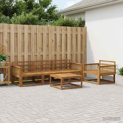 vidaXL Outdoor Sofa Set 6 pcs Natural Solid Acacia Wood