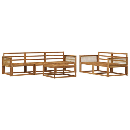vidaXL Outdoor Sofa Set 6 pcs Natural Solid Acacia Wood