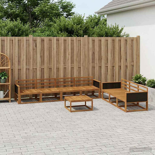 vidaXL Outdoor Sofa Set 8 pcs Natural Solid Acacia Wood