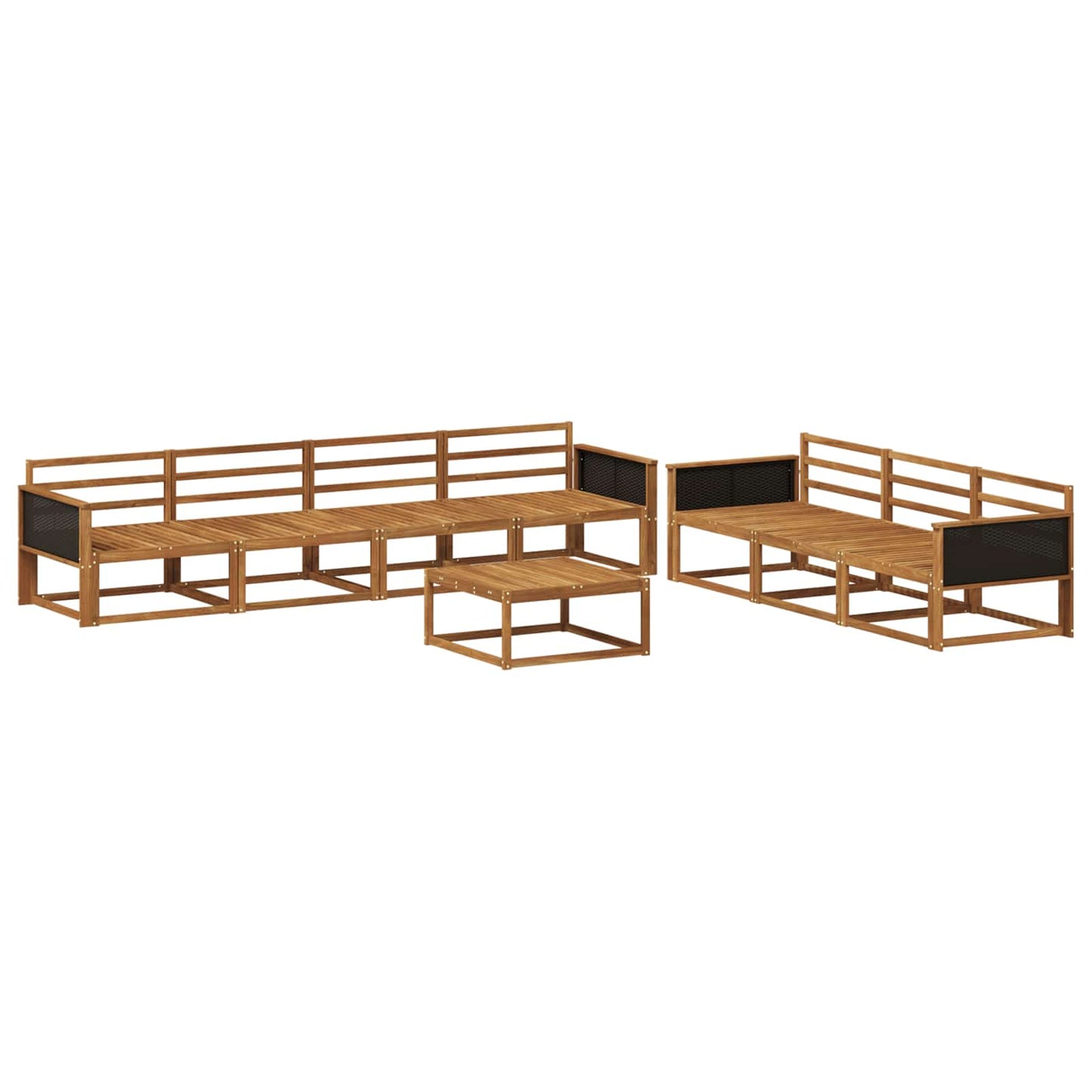 vidaXL Outdoor Sofa Set 8 pcs Natural Solid Acacia Wood