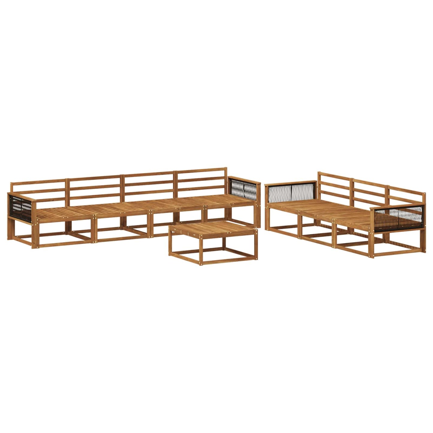 vidaXL Outdoor Sofa Set 8 pcs Natural Solid Acacia Wood