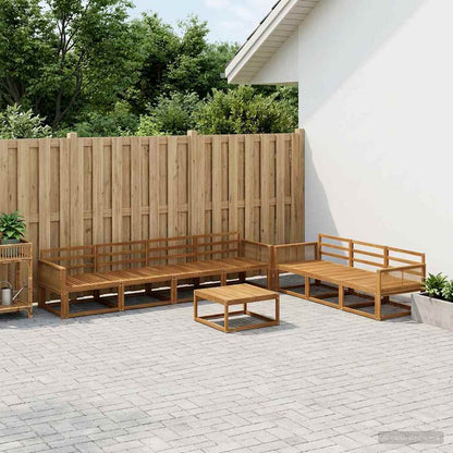 vidaXL Outdoor Sofa Set 8 pcs Natural Solid Acacia Wood