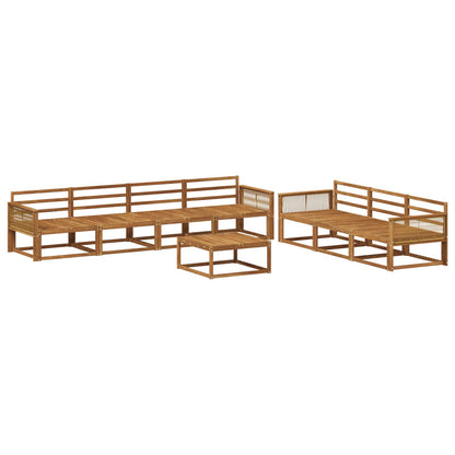 vidaXL Outdoor Sofa Set 8 pcs Natural Solid Acacia Wood