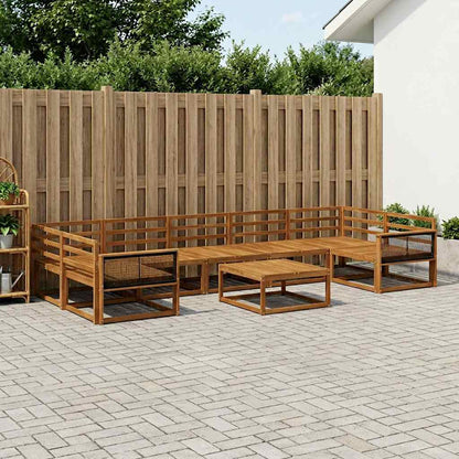 vidaXL Outdoor Sofa Set 8 pcs Natural Solid Acacia Wood