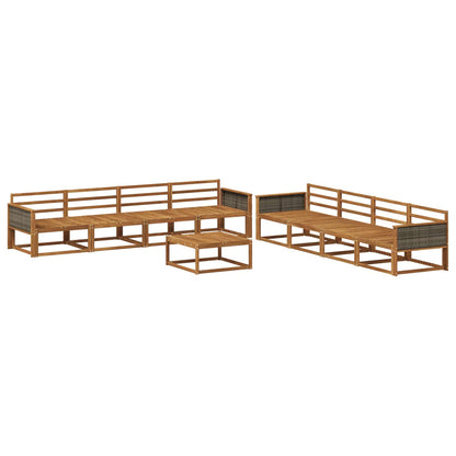 vidaXL Outdoor Sofa Set 9 pcs Natural Solid Acacia Wood