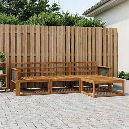 vidaXL Outdoor Sofa Set 4 pcs Natural Solid Acacia Wood