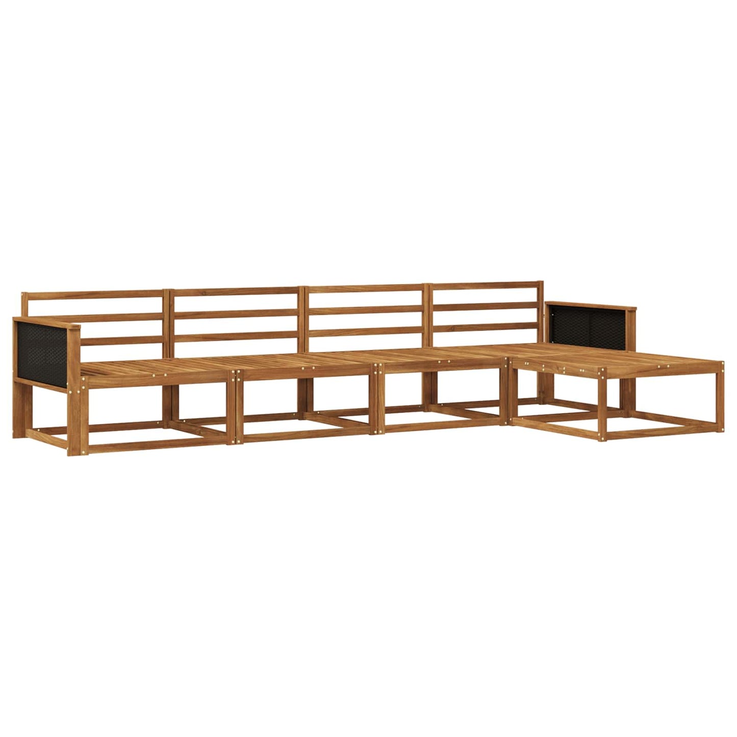 vidaXL Outdoor Sofa Set 5 pcs Natural Solid Acacia Wood