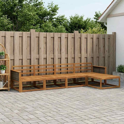 vidaXL Outdoor Sofa Set 5 pcs Natural Solid Acacia Wood