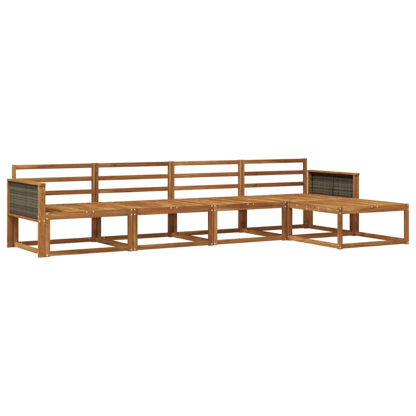 vidaXL Outdoor Sofa Set 5 pcs Natural Solid Acacia Wood