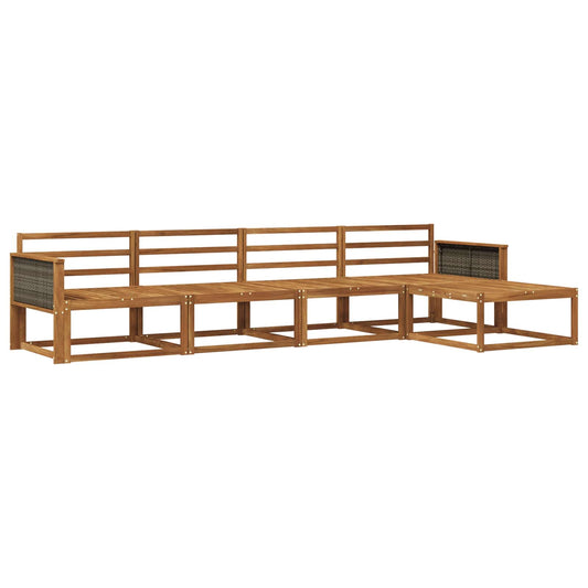 vidaXL Outdoor Sofa Set 5 pcs Natural Solid Acacia Wood