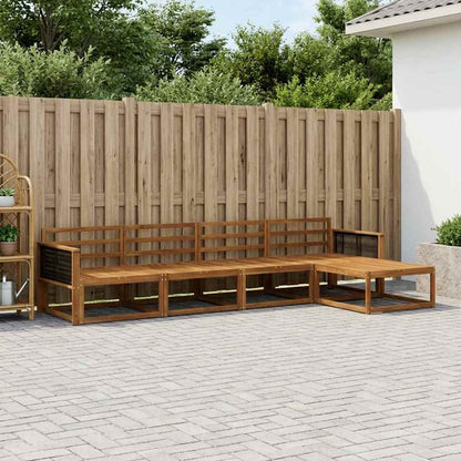 vidaXL Outdoor Sofa Set 5 pcs Natural Solid Acacia Wood