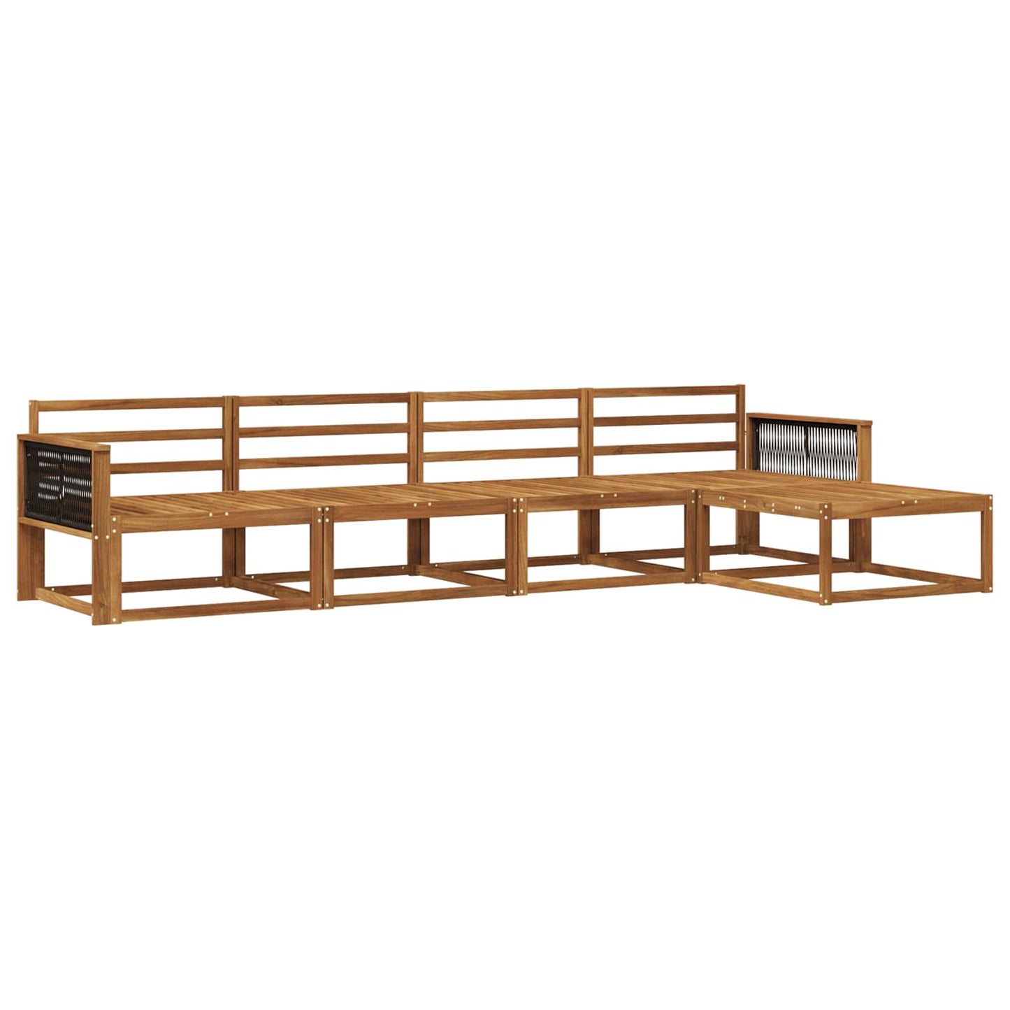 vidaXL Outdoor Sofa Set 5 pcs Natural Solid Acacia Wood