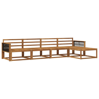 vidaXL Outdoor Sofa Set 5 pcs Natural Solid Acacia Wood