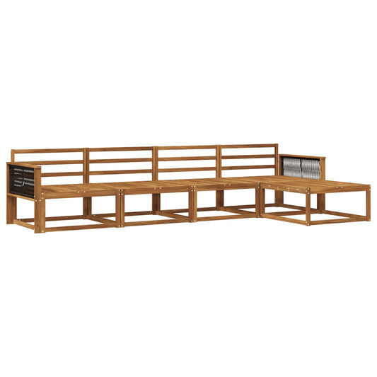 vidaXL Outdoor Sofa Set 5 pcs Natural Solid Acacia Wood