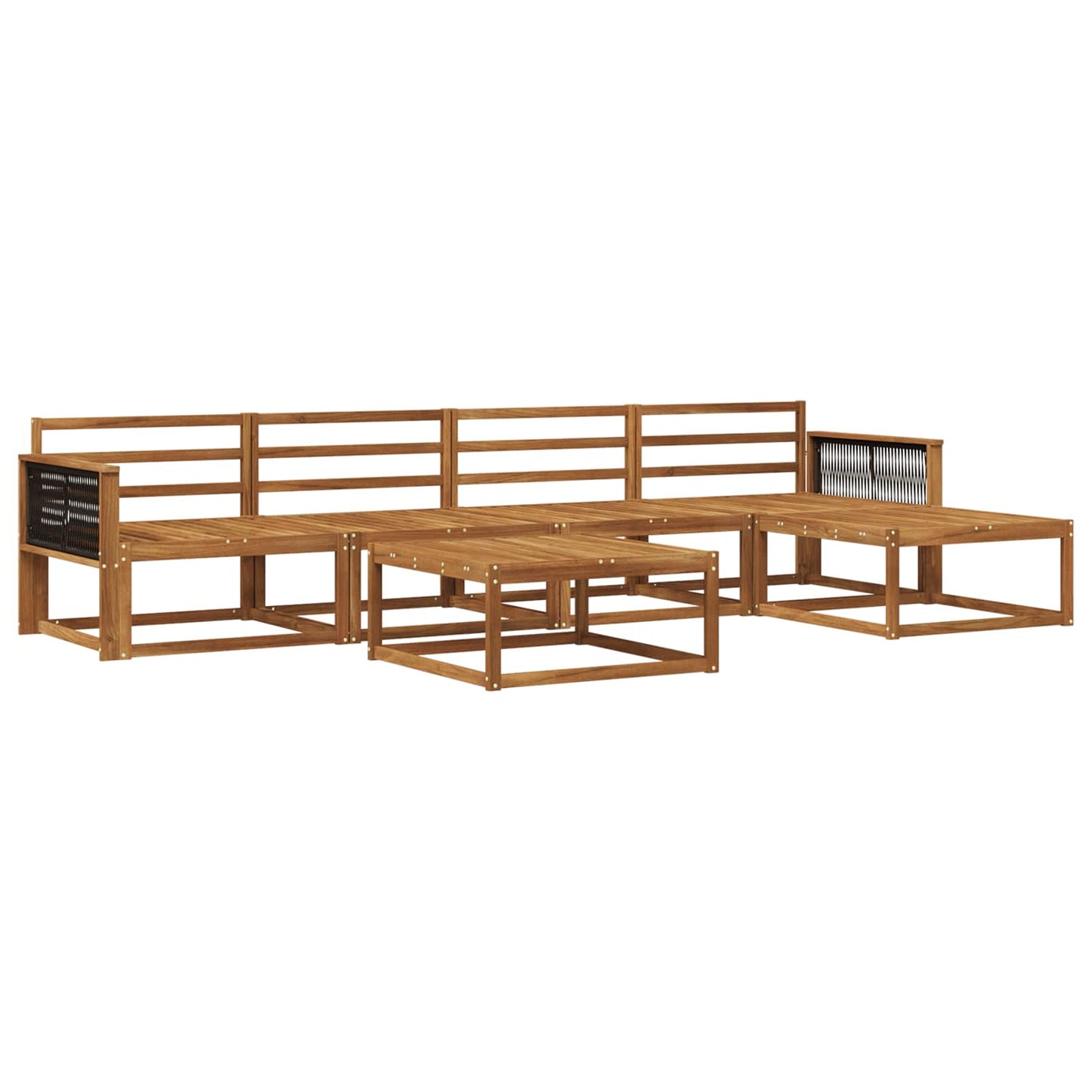 vidaXL Outdoor Sofa Set 6 pcs Natural Solid Acacia Wood