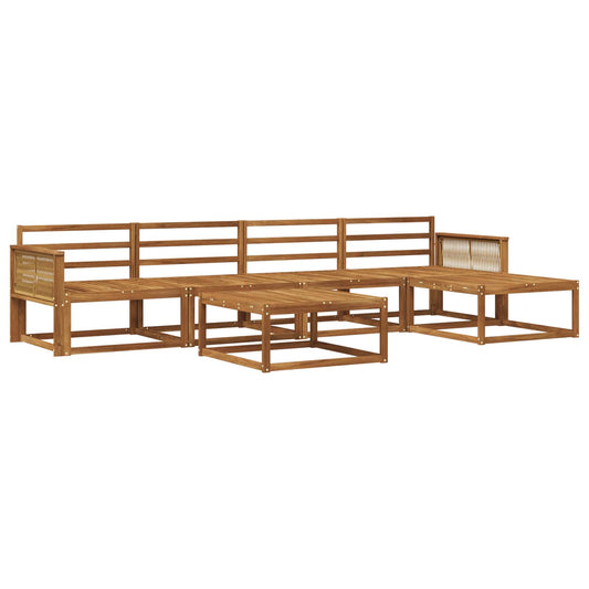 vidaXL Outdoor Sofa Set 6 pcs Natural Solid Acacia Wood