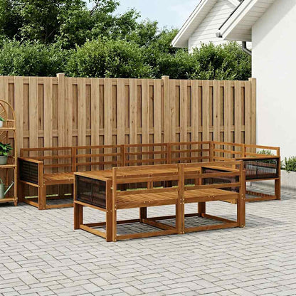 vidaXL Outdoor Sofa Set 8 pcs Natural Solid Acacia Wood