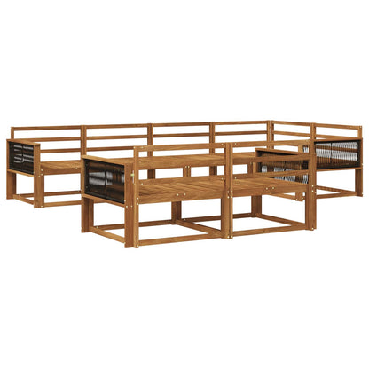 vidaXL Outdoor Sofa Set 8 pcs Natural Solid Acacia Wood