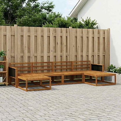 vidaXL Outdoor Sofa Set 6 pcs Natural Solid Acacia Wood