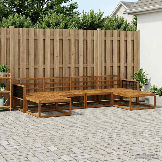 vidaXL Outdoor Sofa Set 6 pcs Natural Solid Acacia Wood