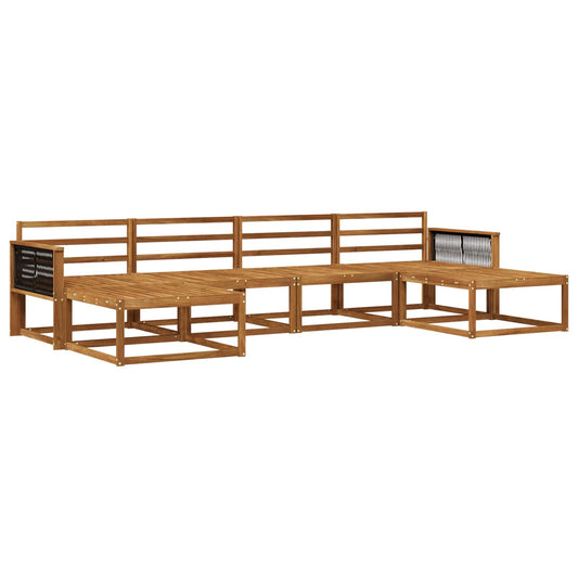 vidaXL Outdoor Sofa Set 6 pcs Natural Solid Acacia Wood