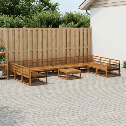vidaXL Outdoor Sofa Set 11 pcs Natural Solid Acacia Wood