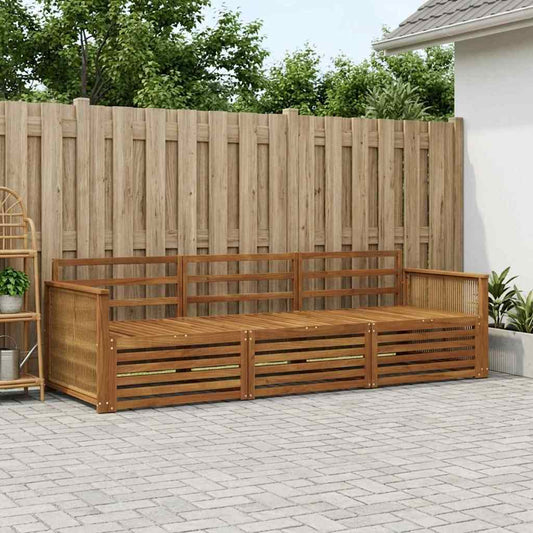 vidaXL Outdoor Sofa Set 3 pcs Natural Solid Acacia Wood