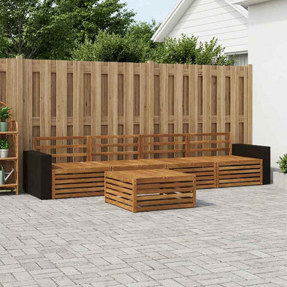 vidaXL Outdoor Sofa Set 5 pcs Natural Solid Acacia Wood