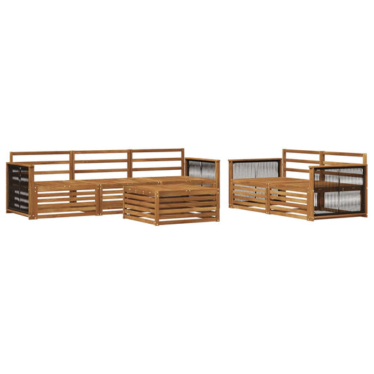 vidaXL Outdoor Sofa Set 6 pcs Natural Solid Acacia Wood