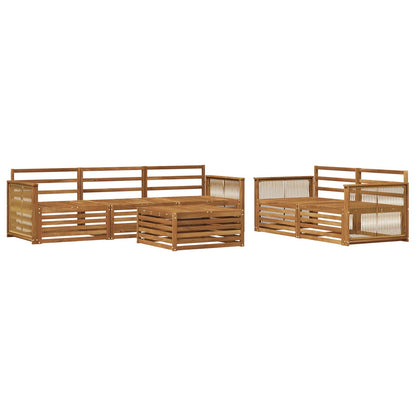 vidaXL Outdoor Sofa Set 6 pcs Natural Solid Acacia Wood
