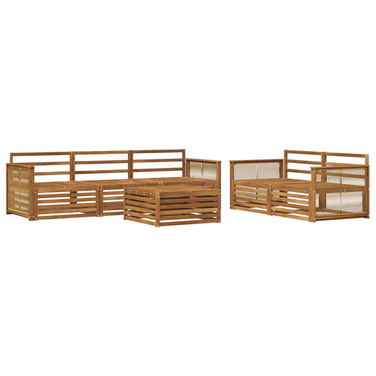vidaXL Outdoor Sofa Set 6 pcs Natural Solid Acacia Wood