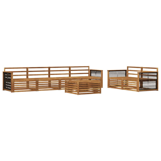 vidaXL Outdoor Sofa Set 7 pcs Natural Solid Acacia Wood