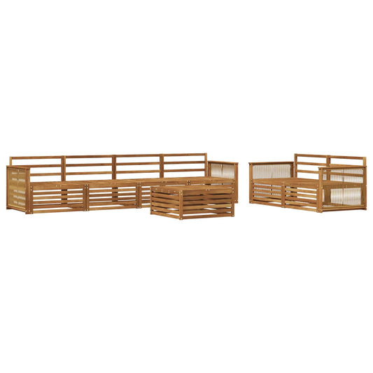 vidaXL Outdoor Sofa Set 7 pcs Natural Solid Acacia Wood